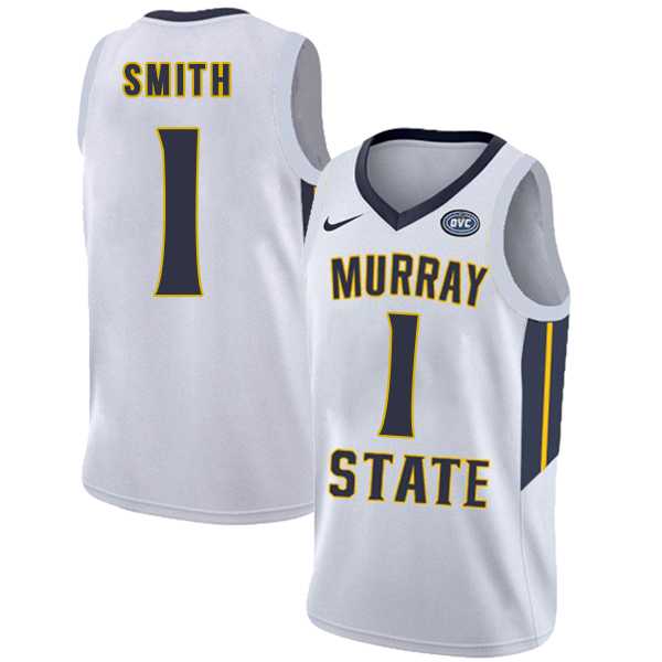 Murray State Racers #1 DaQuan Smith White College Basketball Jersey